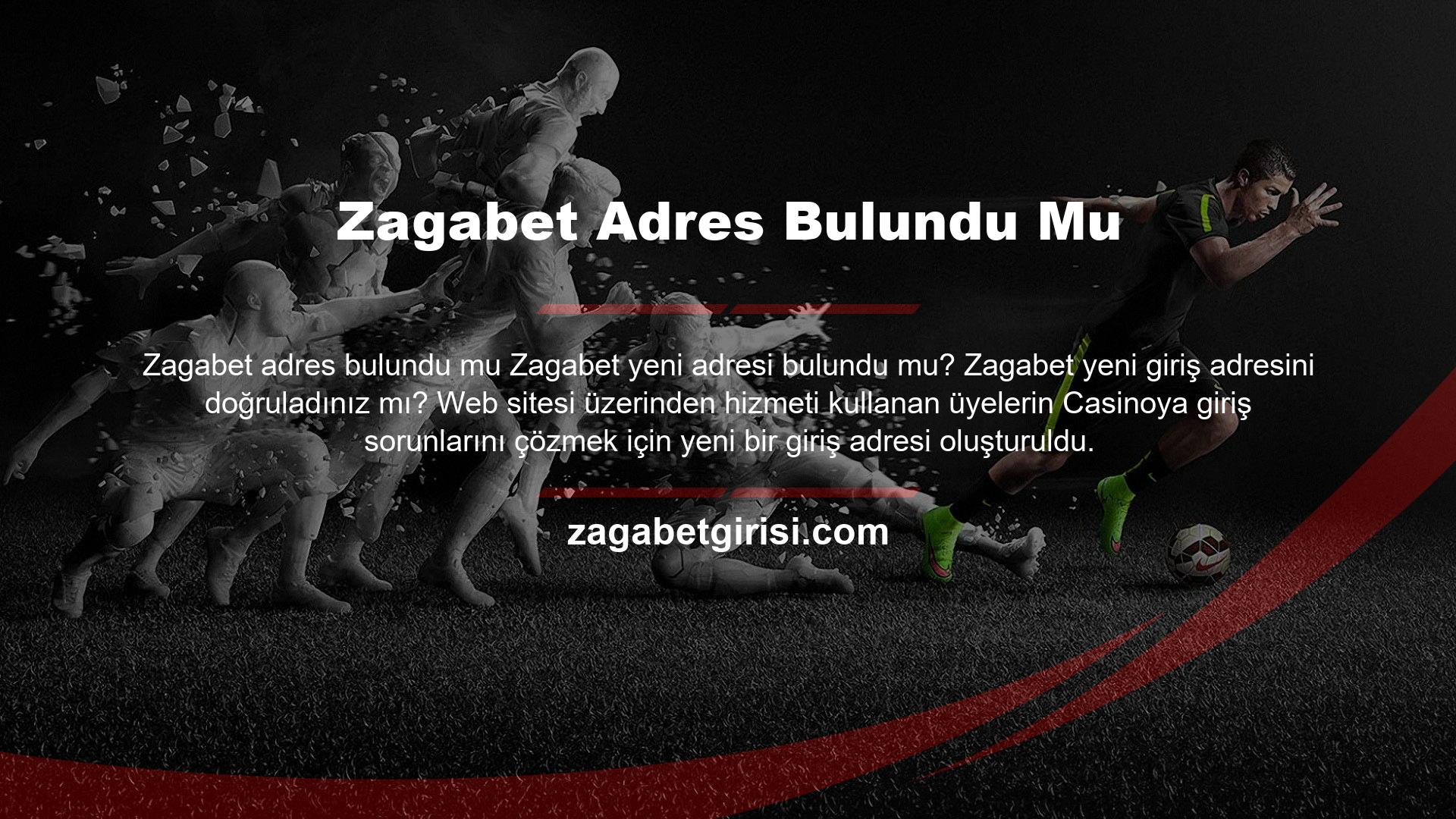 Önceki uygulama tekrar devreye alınarak yeni Zagabet giriş adresi ifadesi kullanıcıya gösterildi